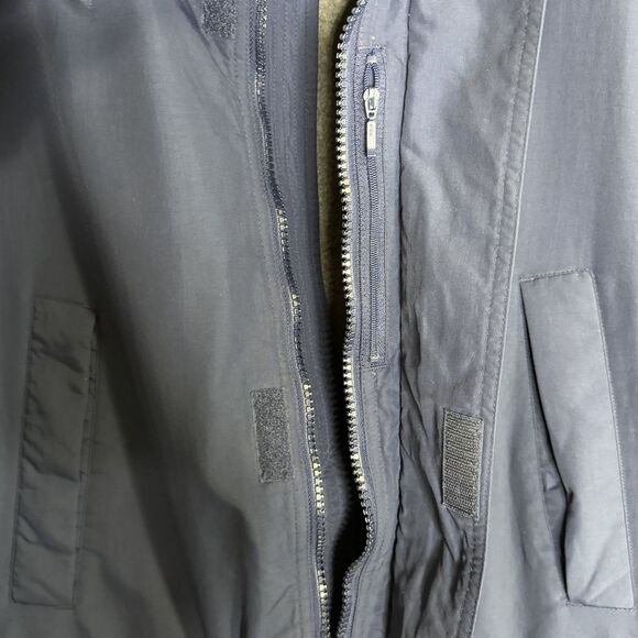 Lands' End Parka Coat Mens Tall XL 46-48 Navy Blue Full Zip Hooded Fleece Lined - Picture 8 of 16